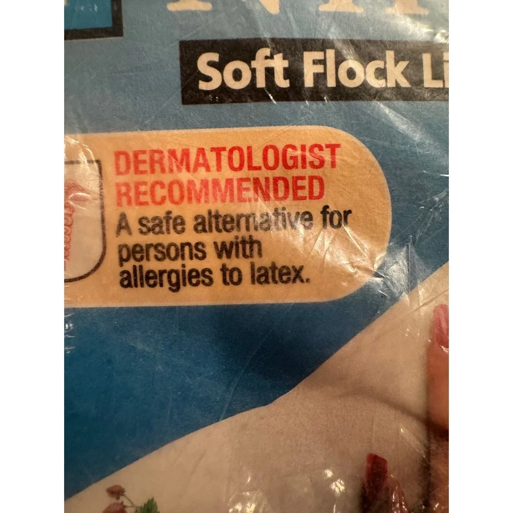 Vintage 1998 Nyplex Flock‎ Lined Gloves Size Small New Old Stock Rare Blue color